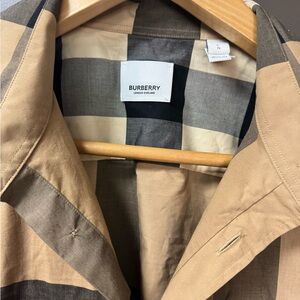 BURBERRY Checked Cotton Poplin Shirt